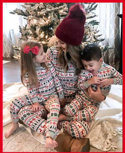 2026 Christmas Family Pajamas Matching Dad Mom And Daughter Xmas Clothes Set Adult Kids Sleepwear For Father Mother Son Outfit