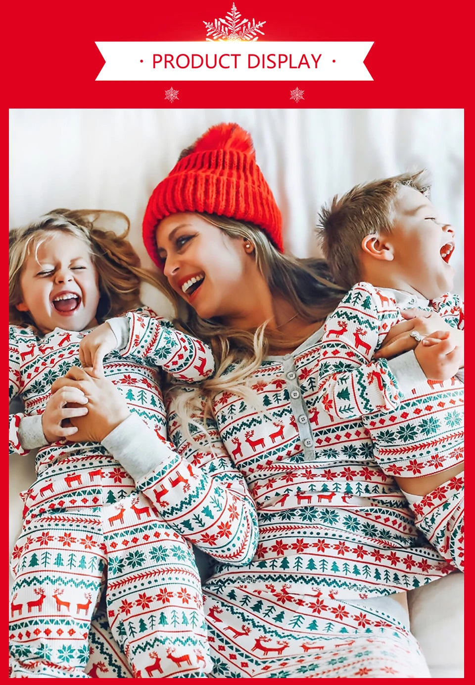 2026 Christmas Family Pajamas Matching Dad Mom And Daughter Xmas Clothes Set Adult Kids Sleepwear For Father Mother Son Outfit