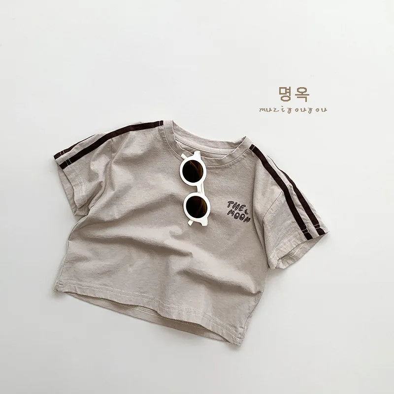 Children's short-sleeved T-shirt summer new loose casual top baby personality fashion