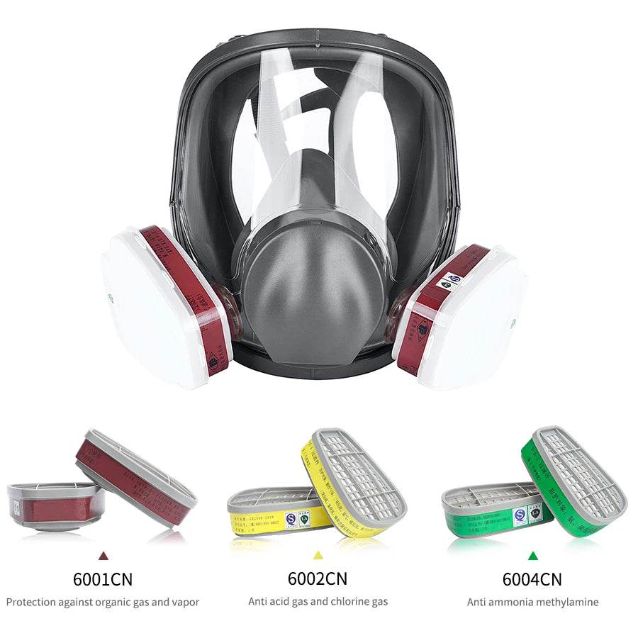 6800 Full Face Respirator Gas Mask Gas Masks Survival Nuclear and Chemical with Activated Carbon Filter