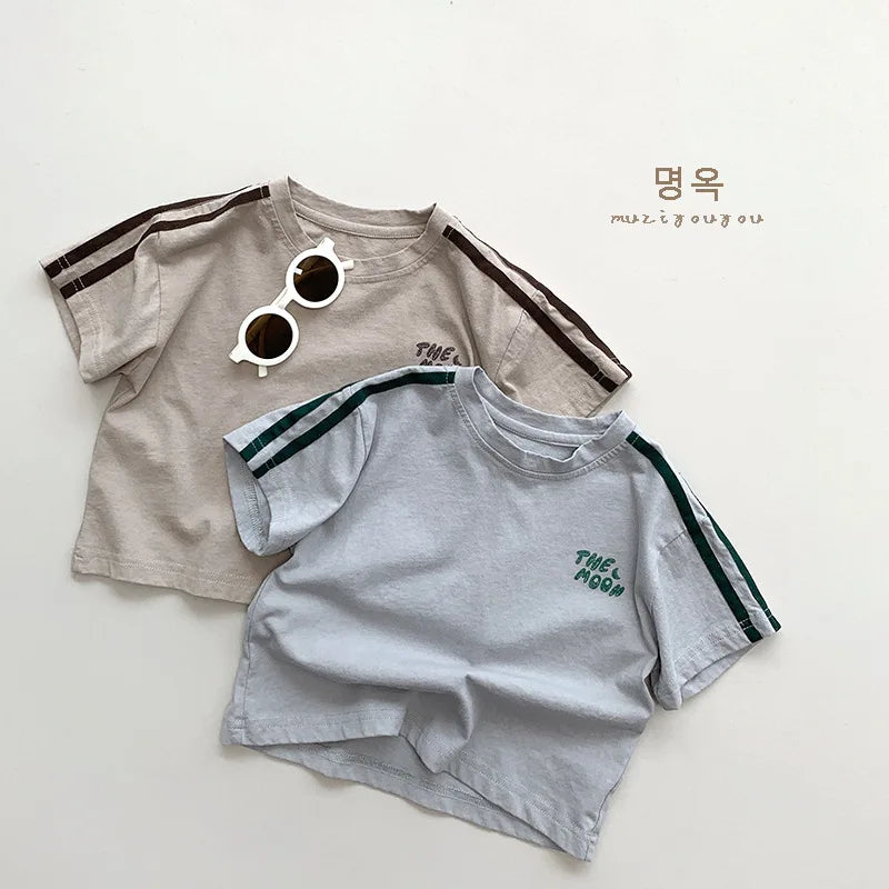 Children's short-sleeved T-shirt summer new loose casual top baby personality fashion