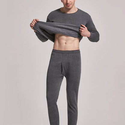 1Set Men Thermal Underwear Set Keep Warm Tops+Pants Ski Underwear Men Ski Suit Plus Cashmere Winter Thermal Underwear