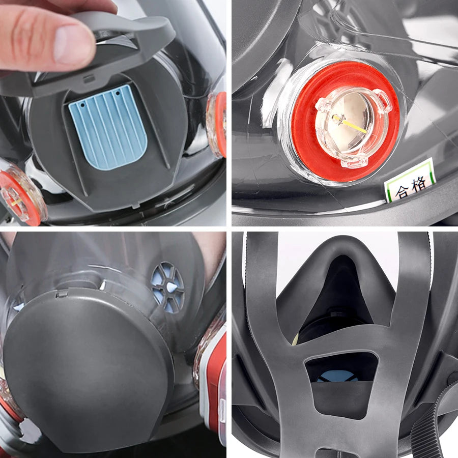 6800 Full Face Respirator Gas Mask Gas Masks Survival Nuclear and Chemical with Activated Carbon Filter