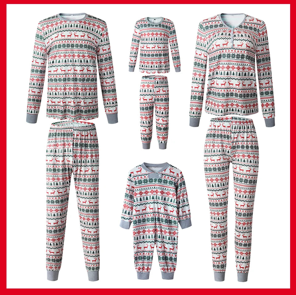 2026 Christmas Family Pajamas Matching Dad Mom And Daughter Xmas Clothes Set Adult Kids Sleepwear For Father Mother Son Outfit
