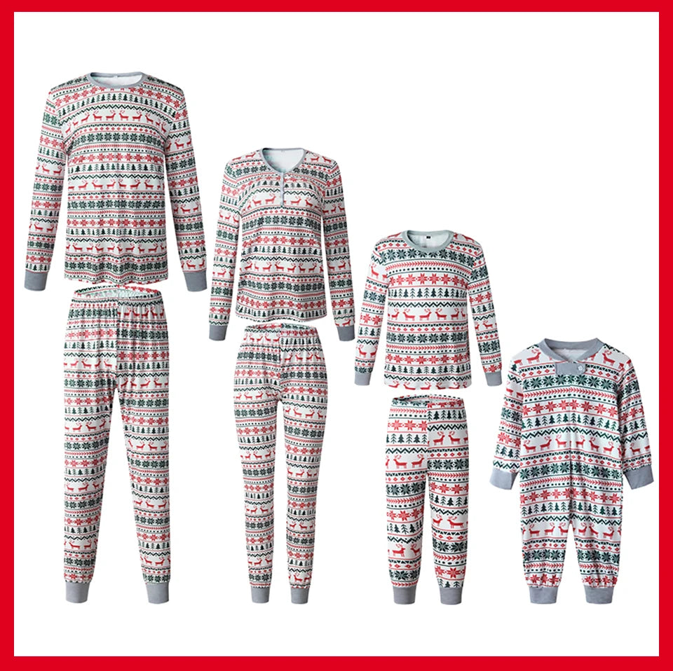 2026 Christmas Family Pajamas Matching Dad Mom And Daughter Xmas Clothes Set Adult Kids Sleepwear For Father Mother Son Outfit