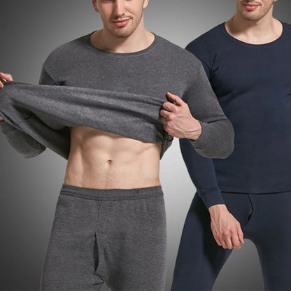 1Set Men Thermal Underwear Set Keep Warm Tops+Pants Ski Underwear Men Ski Suit Plus Cashmere Winter Thermal Underwear