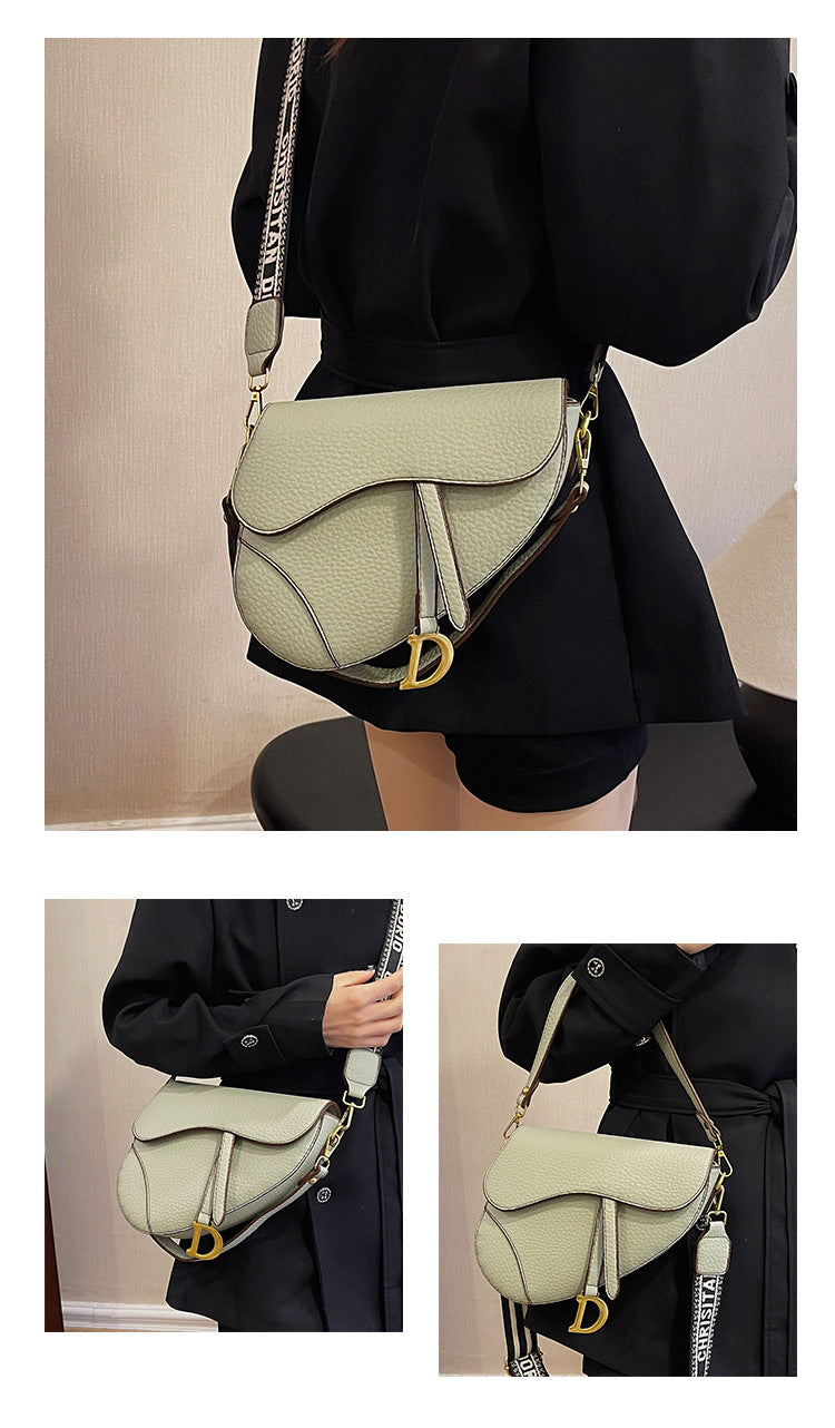 Fashionable and Trendy Women's Saddle Bag with Armpit Strap, 2025 Cross-border New Design, Exclusive and Casual Single Bag