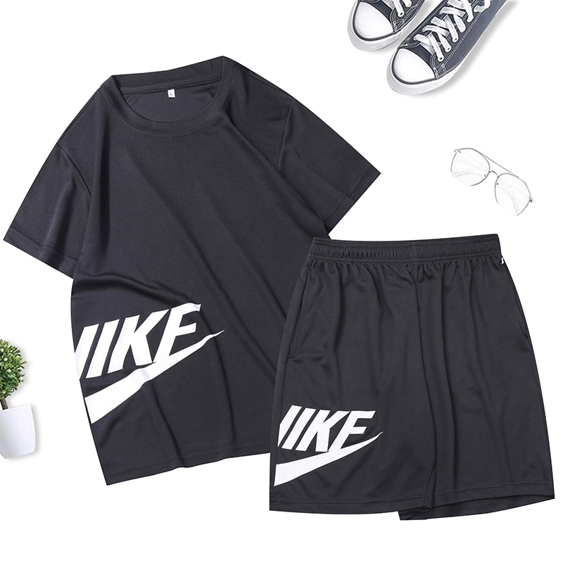 Men's Summer Short Sleeve Quick Drying Clothes Workout Exercise Outfit