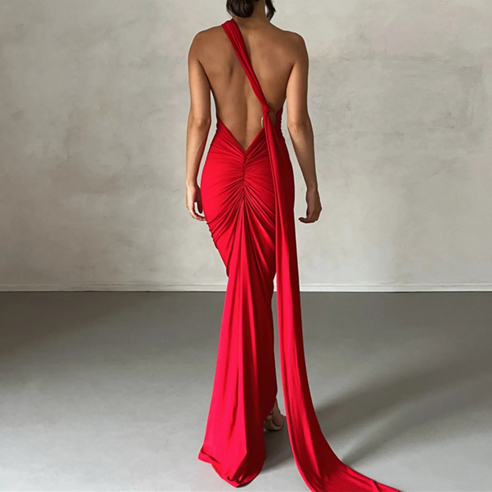 Elegant Maxi Dress For Women Summer 2025 New Bodycon Sleeveless Sexy Backless Strap Dress Cocktail Club Party Dresses Vestidos