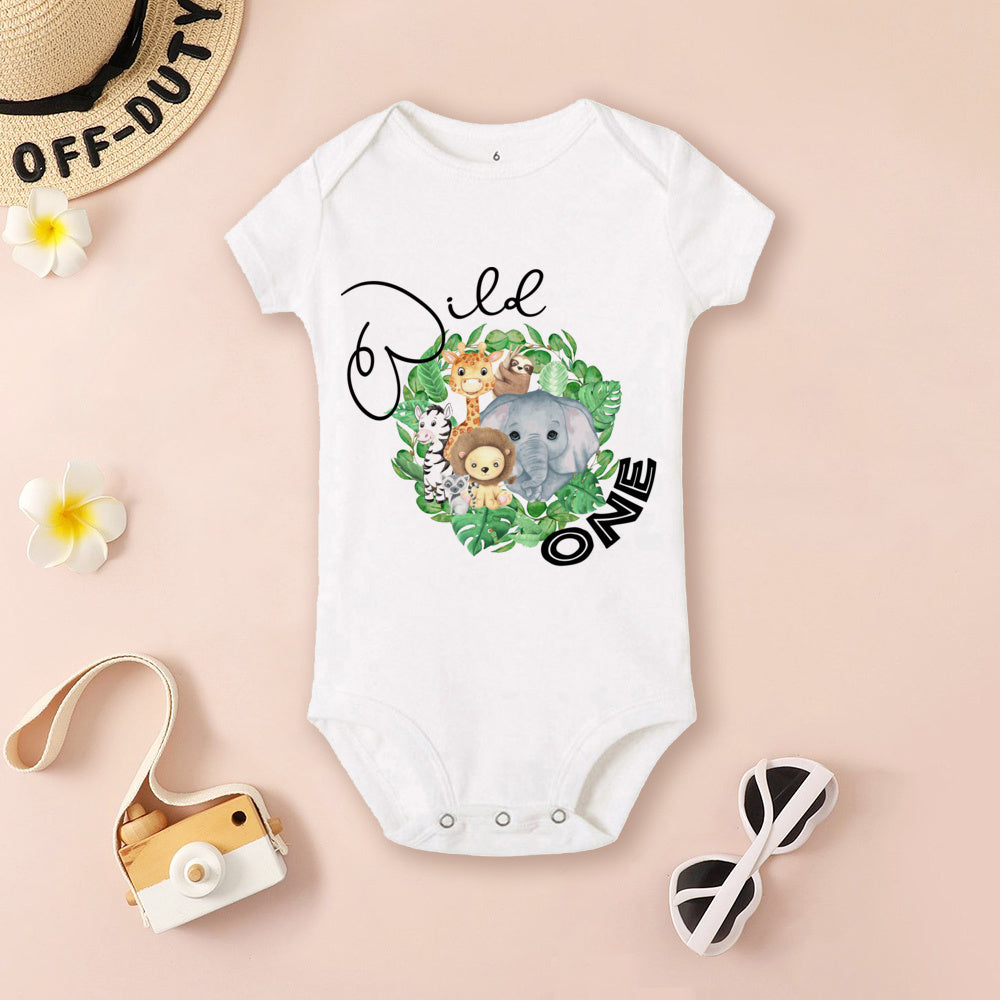 Wild One Family Matching Clother Jungle Party Dad Mom Sister Brother Baby Look Outfits T-shirt One Birthday Family T Shirts Tops
