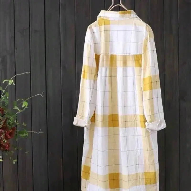 2025 Fall Fashion Plaid Shirt - Women's Plus Size Long Sleeve Top | Loose Elegant Casual Blouse | Oversized Shacket Style