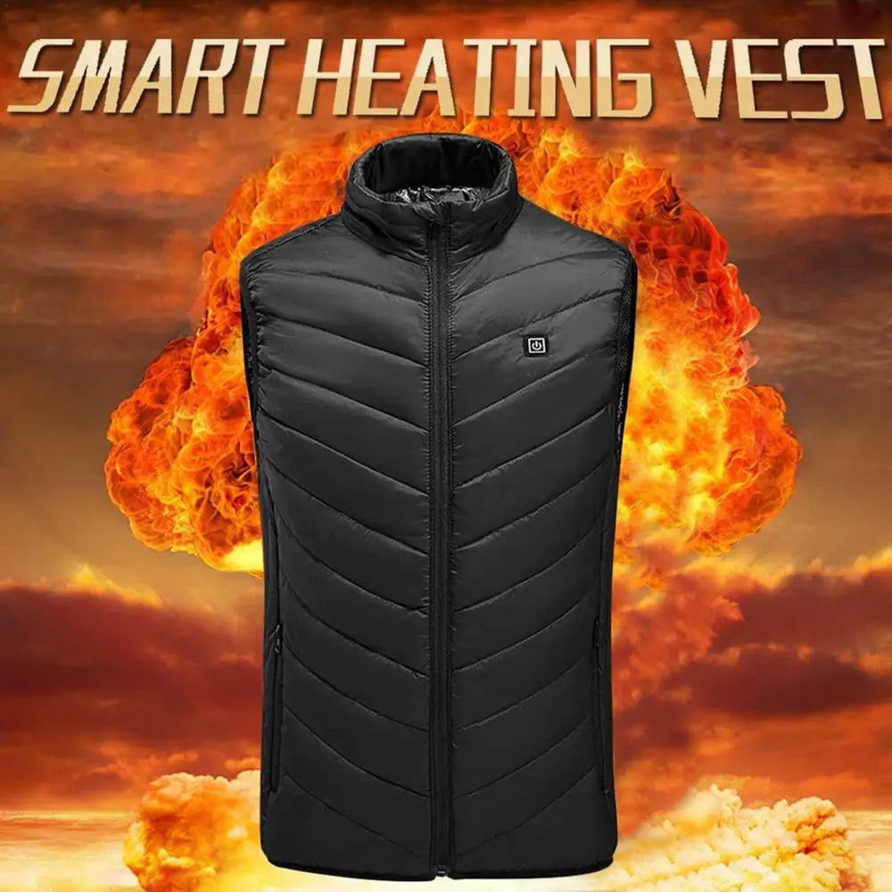 USB Heated Vest Men Electric Warm Vest 3 Temperature Settings Jacket Men Winter Thermal Waistcoat For Sports Hiking Camping