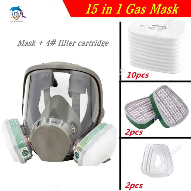 Full face spray protective mask, industrial gas mask respirator, new type 6800 gas mask, mechanical maintenance chemicals.