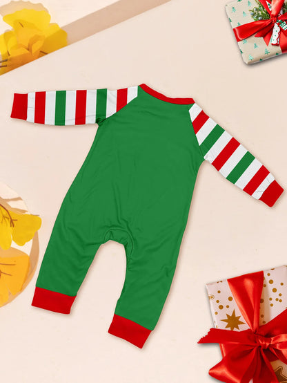 Europe and the United States 2024 new Santa Claus stripes Christmas family home clothing pajamas new set