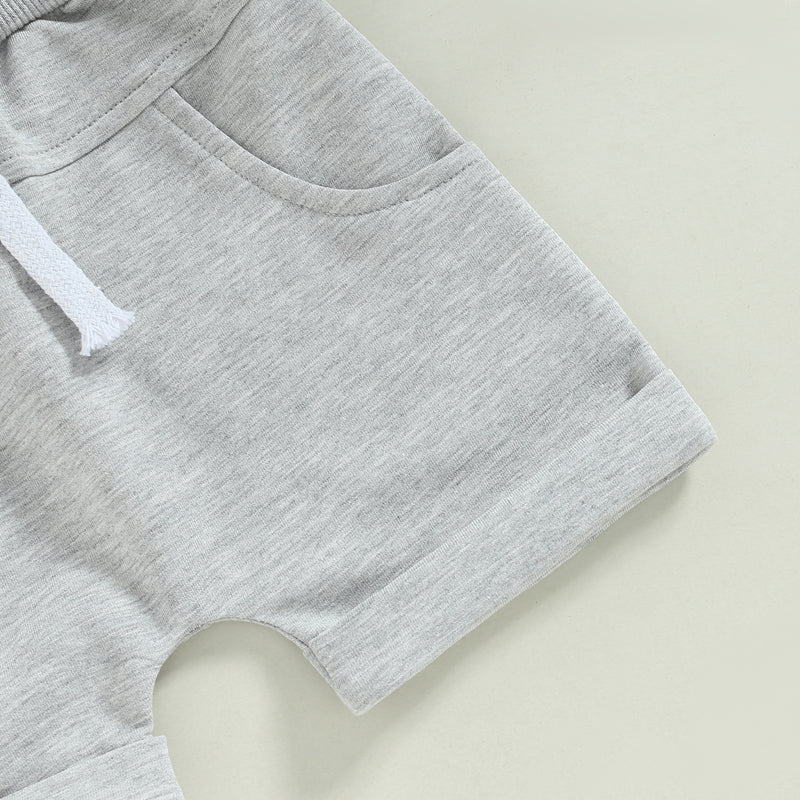 2023-01-10 Lioraitiin 0-3Years Baby Boys 2Pcs Shorts Set Short Sleeve Crew Neck Stripes T-shirt with Elastic Waist Shorts