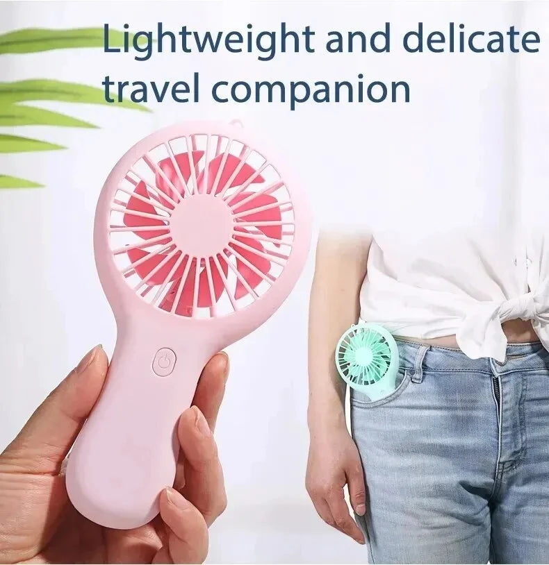 Handheld Mini Fan Portable USB Charging Convenient Creative Small Fans Catapult Pocket Hand-held Fan Wedding Gift