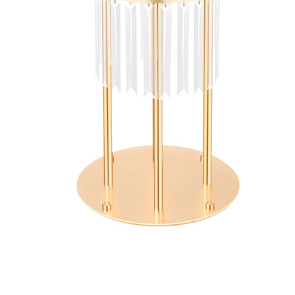 3-Tier/4-Tier Gold Crystal Flower Stand Electroplated Iron Freestanding for Wedding Party Event Decoration