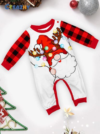 European and American family Christmas parent-child clothing, 2025 new autumn and winter cartoon round-neck family vacation set