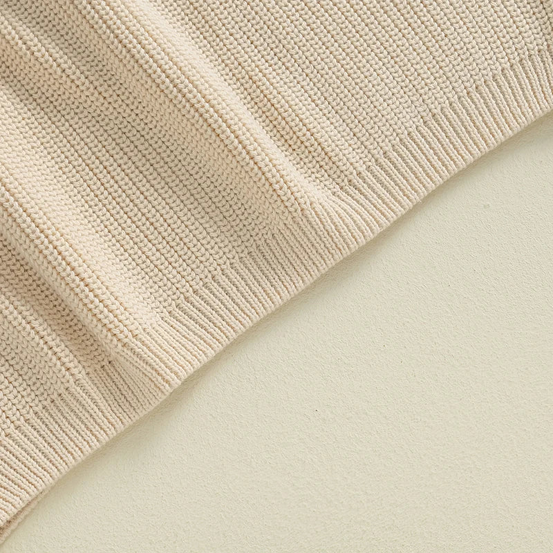 Suefunskry 1PC Mommy and Me Matching Sweaters Solid Color Knitted Long Sleeve Round Neck Warm Pullover Tops for Autumn Winter