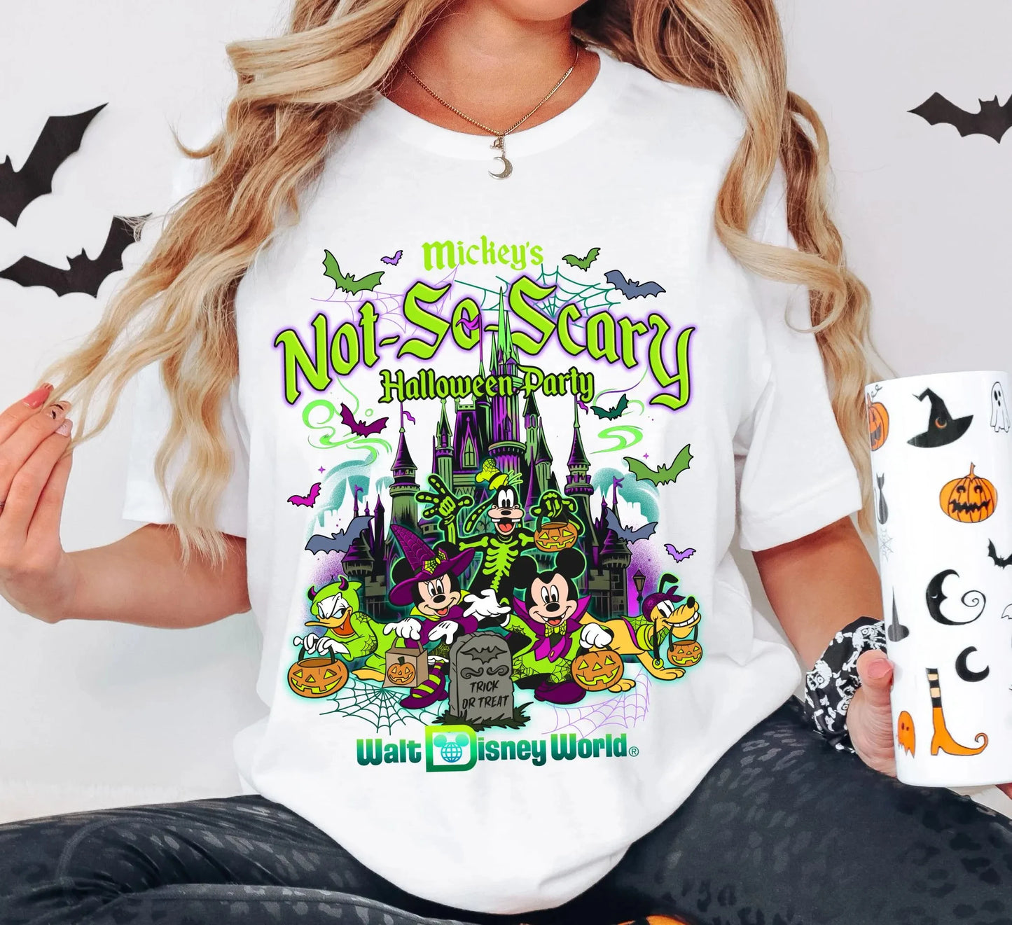 Disney Halloween 2025 Mickey Mouse Men Women Summer T-shirt Family Parent-Child Clothing Casual Unisex Oversized Short Sleeve