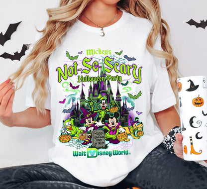 Disney Halloween 2025 Mickey Mouse Men Women Summer T-shirt Family Parent-Child Clothing Casual Unisex Oversized Short Sleeve