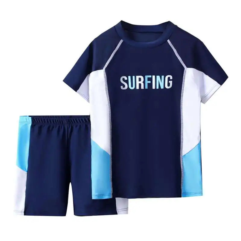 Summer Children Boys Sports Set Outdoor Short Sleeve Tops+ Shorts Suits Fashion Breathable Casual Clothes Sets