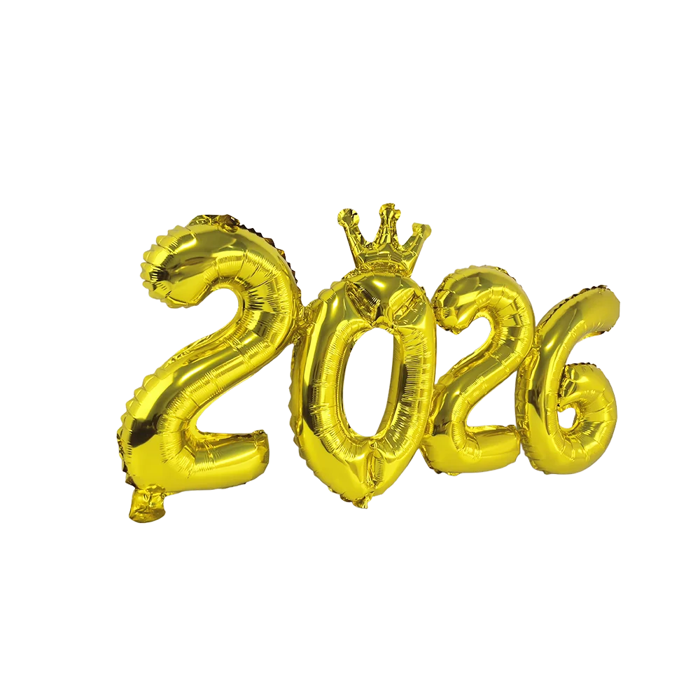 Crown 2026 Number Foil Balloons Happy New Year Eve Party Decoration Photo Booth Props Supplies Christmas Home Decor Navidad 2026