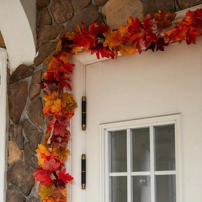 Autumn Maple Leaf Garland - Artificial Fall Vines with Vibrant Red, Orange & Yellow Leaves for Thanksgiving, home accessories