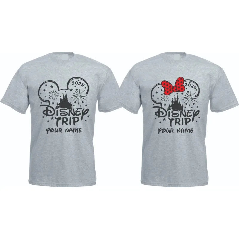 2025 Summer Personalized Disney Trip 2025 T-Shirts Disney 2025 Family Matching Unisex Tee