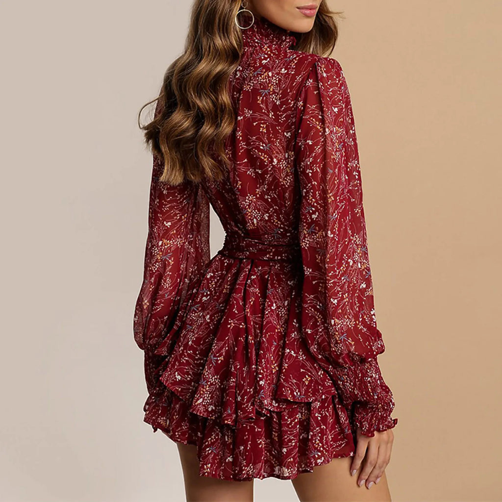 Dresses For Women Plus Size Casual Sexy Temperament Slim Floral Leaf Dress Spring Dresses For Women Vestidos De Mujer Robe Femme