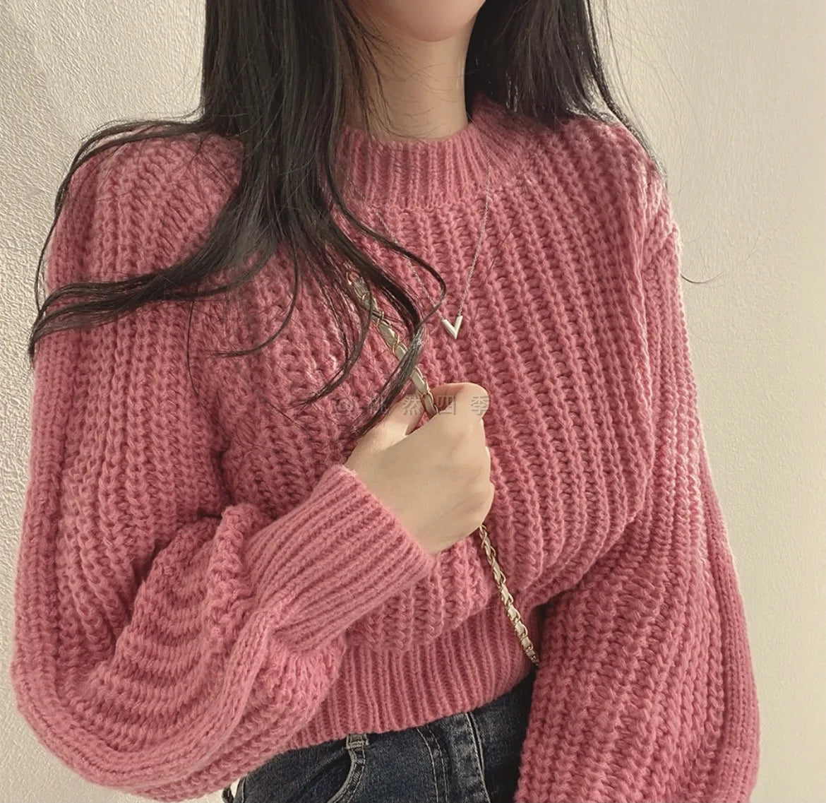 Knitted Sweater Women Pullovers New Long Sleeve O-Neck Black Knit Sweater Pullover Women Tops Sweaters Sueters De Mujer Q718