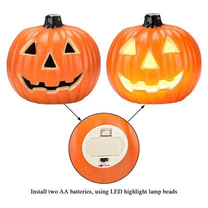 1Pc Decorative Pumpkin Halloween Props Lantern Decor Pumpkin Decoration Pumpkin Light Outdoor Halloween Decorationsation