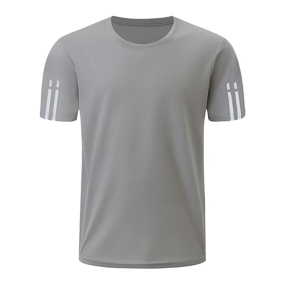 2/4 Pcs Men's Summer Quick-drying Mesh Color Short-sleeved T-shirt Young and middle-aged loose plus size fitness running Joker T