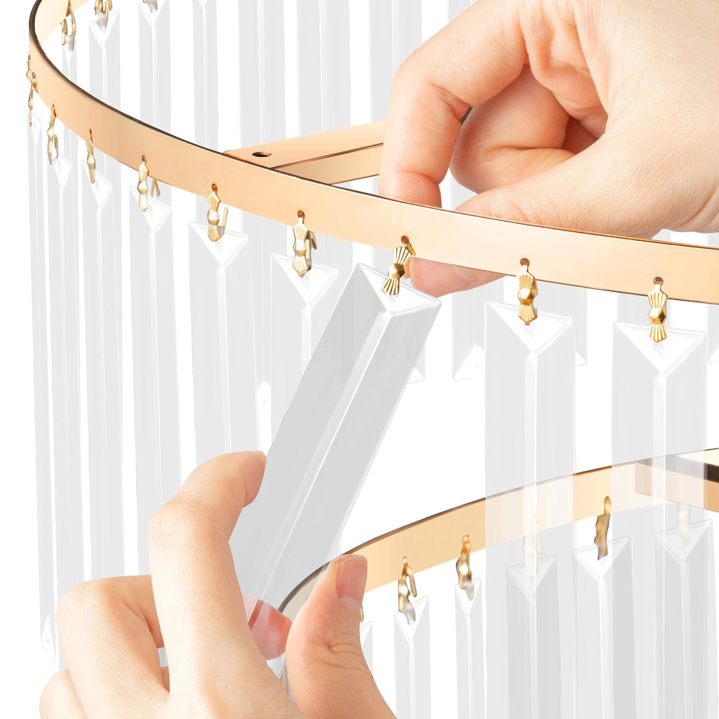 3-Tier/4-Tier Gold Crystal Flower Stand Electroplated Iron Freestanding for Wedding Party Event Decoration