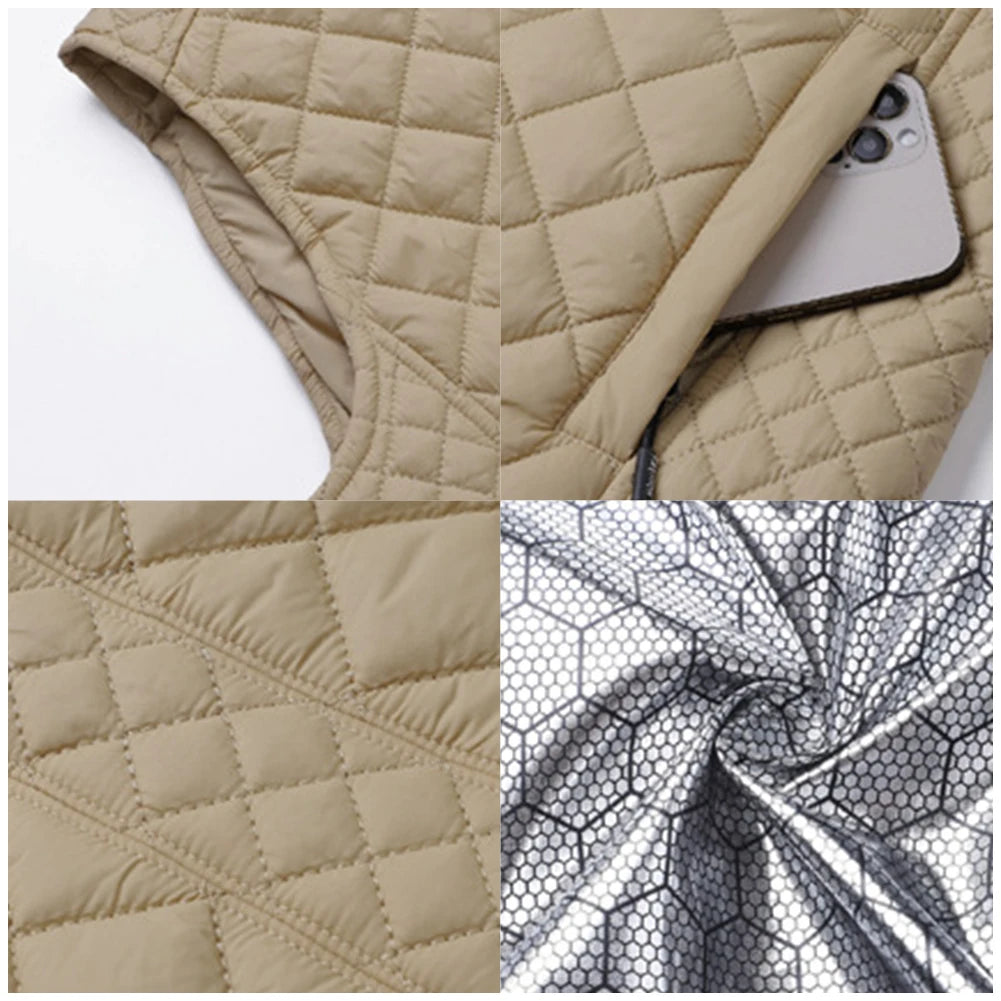 Women 21 Heating Zones Vest Autumn and Winter Electric Heated Jackets USB Heating Vest Outdoor Thermal Winter Warm Jacket M-3XL