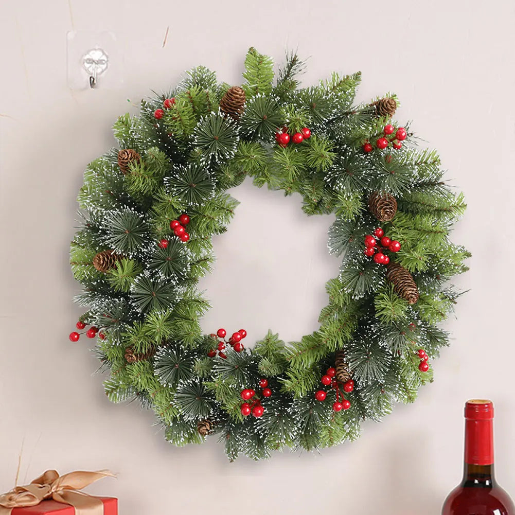 Christmas Hanging Garland Decorative Lighting Holiday Art Wreath Festival Theme Multifunctional Party New Year Decor Props
