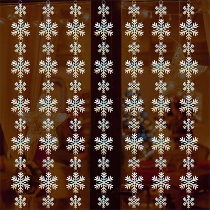 Artificial White Snowflake Banner for Winter Wonderland Party Decorations Christmas Tree Hanging Birthday Party Snowflakes Decor