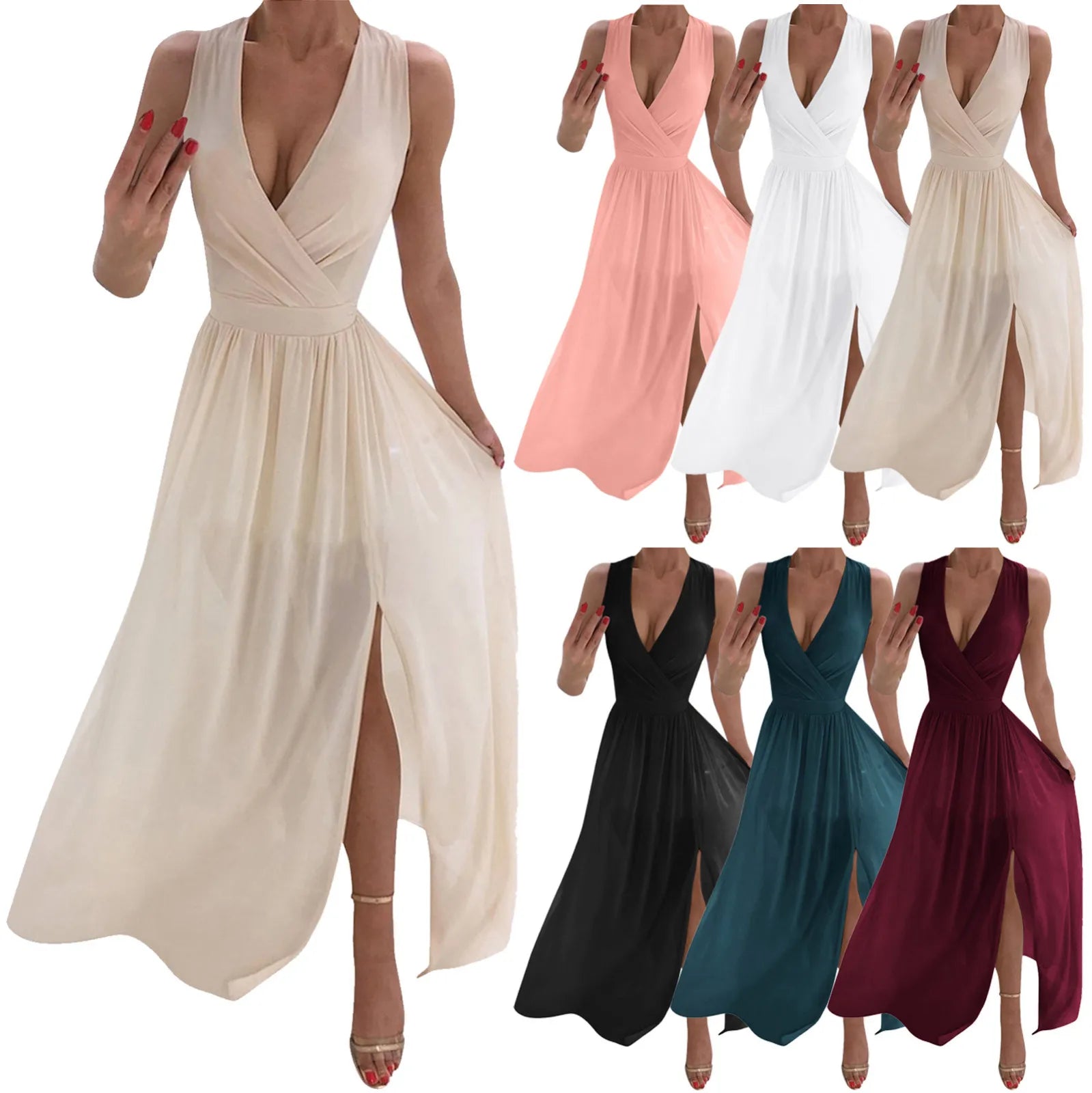 Women Evening Dress Formal Long Summer Female Knitted Home Sexy Prom Vintage Luxury Soft Holiday Elegant Party Dress For Ladies
