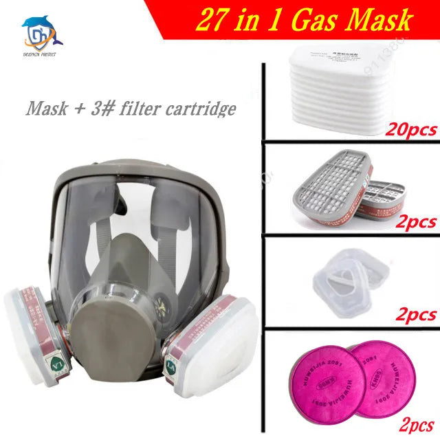 Full face spray protective mask, industrial gas mask respirator, new type 6800 gas mask, mechanical maintenance chemicals.