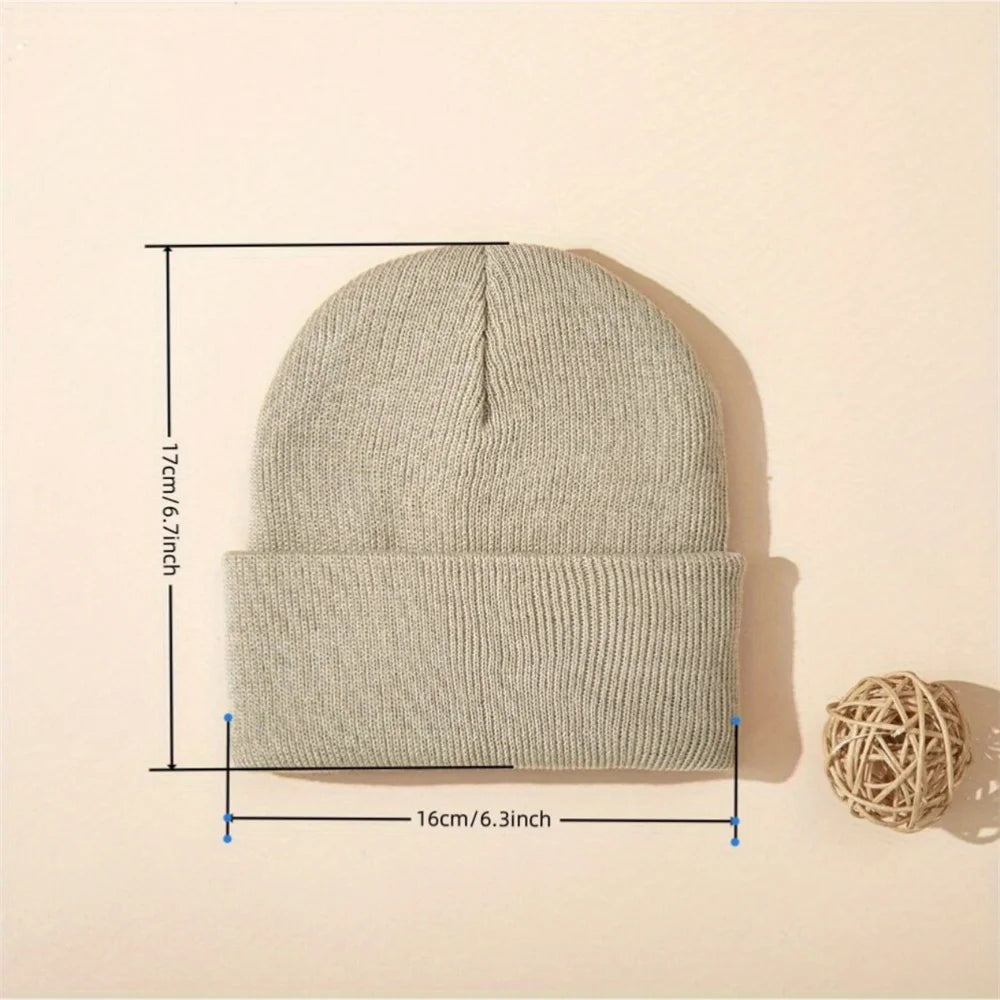 4pcs Baby Hat Knit Cuffed Beanie for Boys and Girls Winter Warm Knitted Beanie Hats for Skiing Outdoor