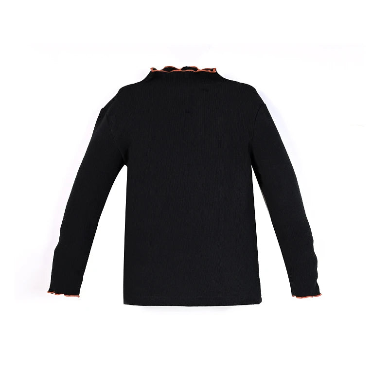 Ali-Plus family clothes set black cotton Mousse cashme plaid girl dress vest shirt black mock neck top plaid for autumn children