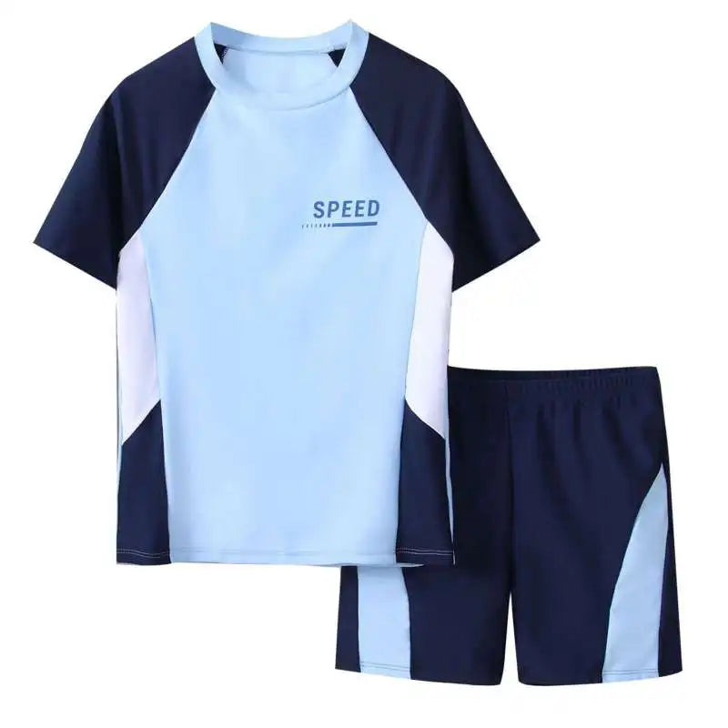 Summer Children Boys Sports Set Outdoor Short Sleeve Tops+ Shorts Suits Fashion Breathable Casual Clothes Sets