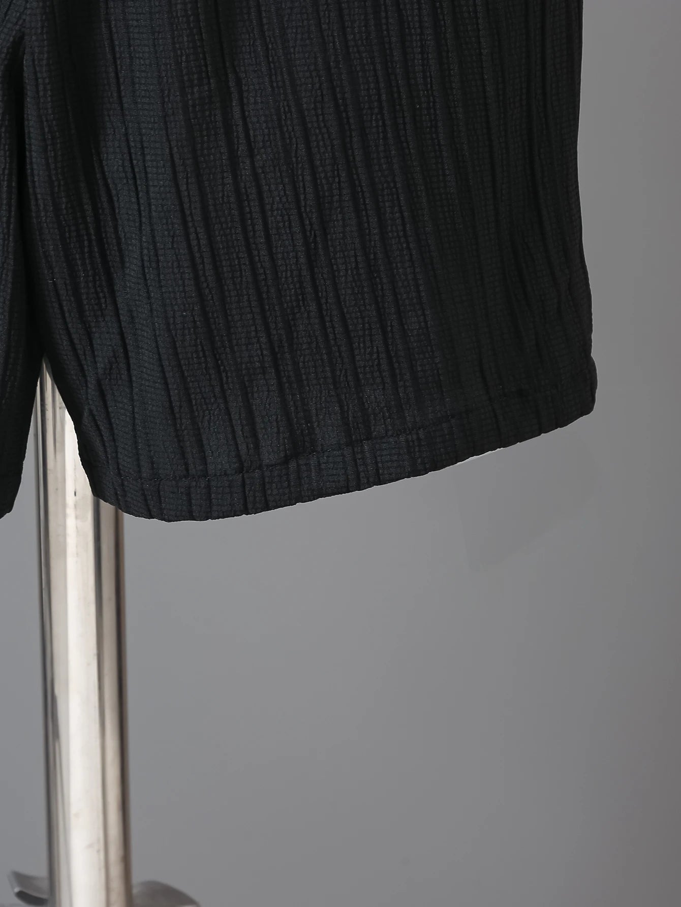 Boys' Textured Fabric Round Neck Shorts Shirt Short-Sleeved Suit