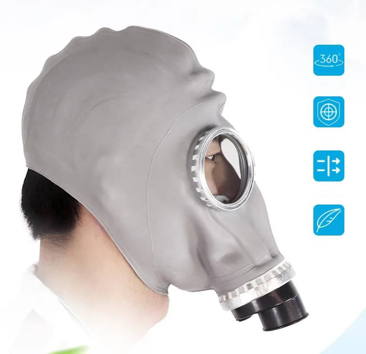 2 in 1 chemical gas mask respirator classic style rubber material full face protection industrial spray paint respirator