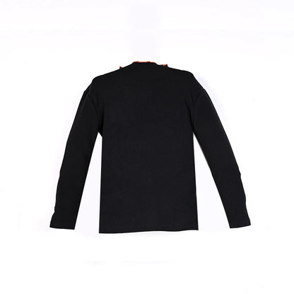 Ali-Plus family clothes set black cotton Mousse cashme plaid girl dress vest shirt black mock neck top plaid for autumn children