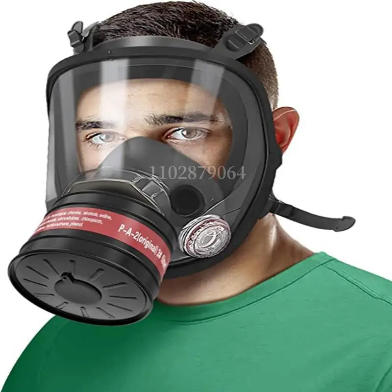 Full face respirator - mask with 40 mm gas filter canister for industrial gases, chemical, polishing, welding, spraying Gas mask