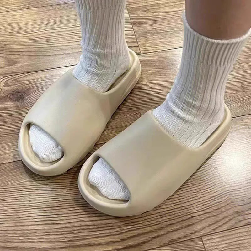 Unisex House Shoes Non-Slip thick Soft Platform Slide Sandals for Women Men Indoor Outdoor Shower Bathroom Slipper for Adult