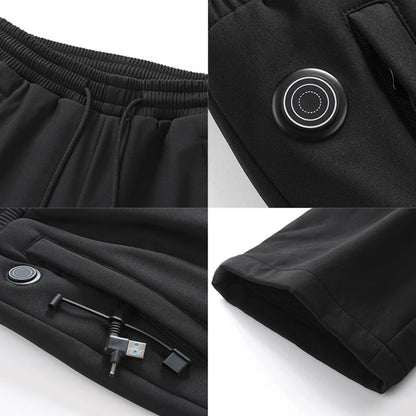 12 Heated Pants Zones Winter Thermal Pants Women Men 5V 3-Temperature Settings for Skiing Fishing Motorcycle USB Heating Pants