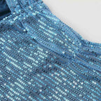 Women's Off Shoulder Prom Dresses Sexy Sequins Sleeveless Solid Floor Length Dress Elegant Bridesmaid Evening Dress Prom Gowns