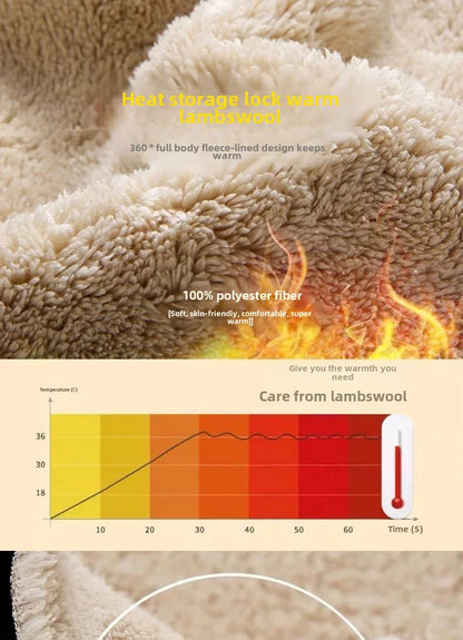 Winter Fleece-lined Thickened Men's Casual Trousers Loose Fit Sweatpants Trendy Long Pants For Men Warm Comfortable